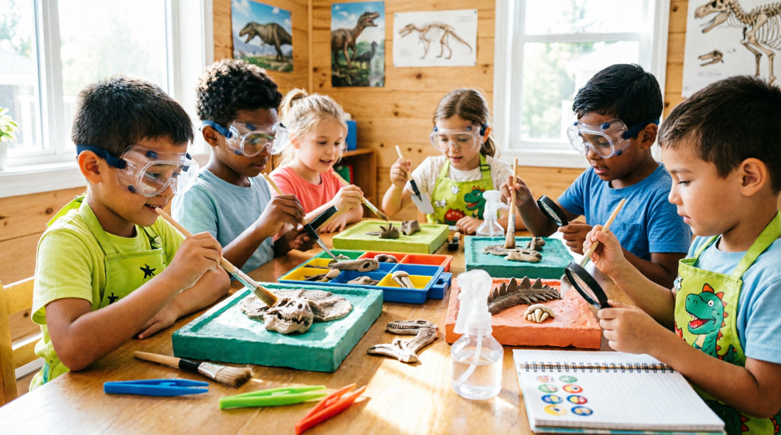 Kits de excavación para niños: pequeños paleontólogos en casa