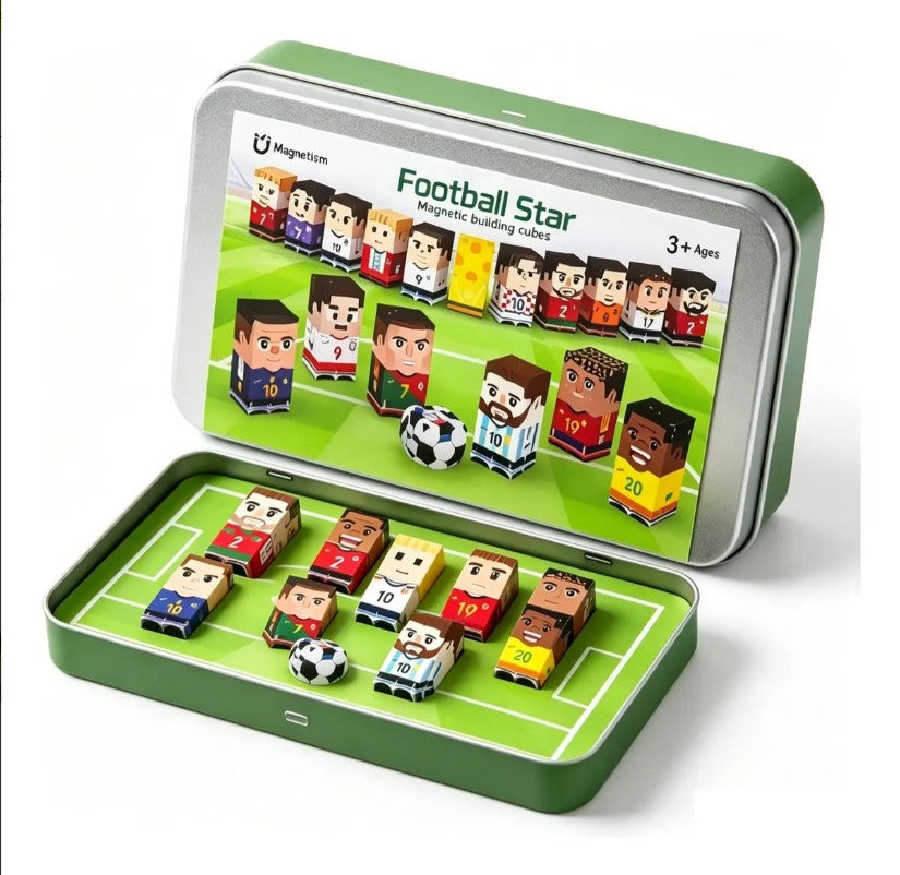 Bloques Magnéticos Copa Mundial 35 Pcs En Caja Lata
