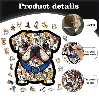Rompecabezas De Madera 3d Perro Puzzle Premium 136 Piezas