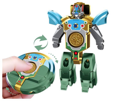 Pack X2 Robot Transformable Spinner Antiestrés Niños