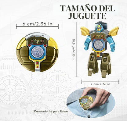 Pack X2 Robot Transformable Spinner Antiestrés Niños