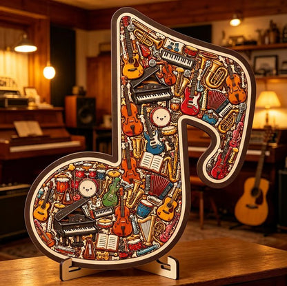 Puzzle Madera Notas Musicales Juego Educativo Regalo