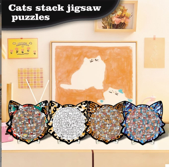 Rompecabezas Madera Gato Multicolor 135 Piezas Irregular