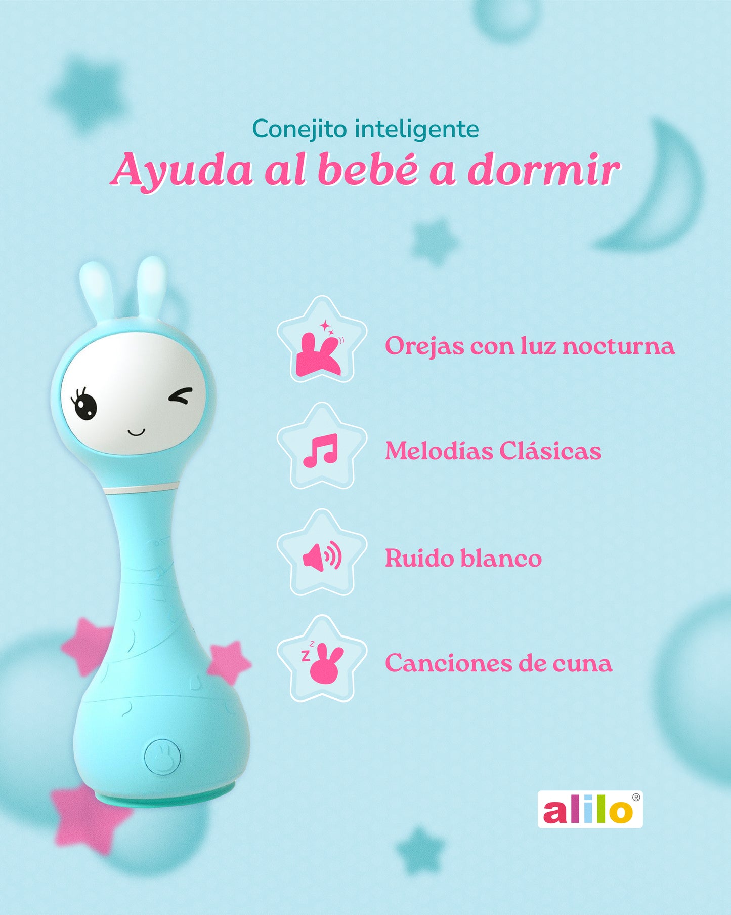 Conejito inteligente Alilo rosa