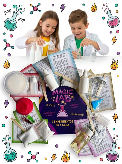 Kit Experimentos Científicos 5 En 1 Para Chicos