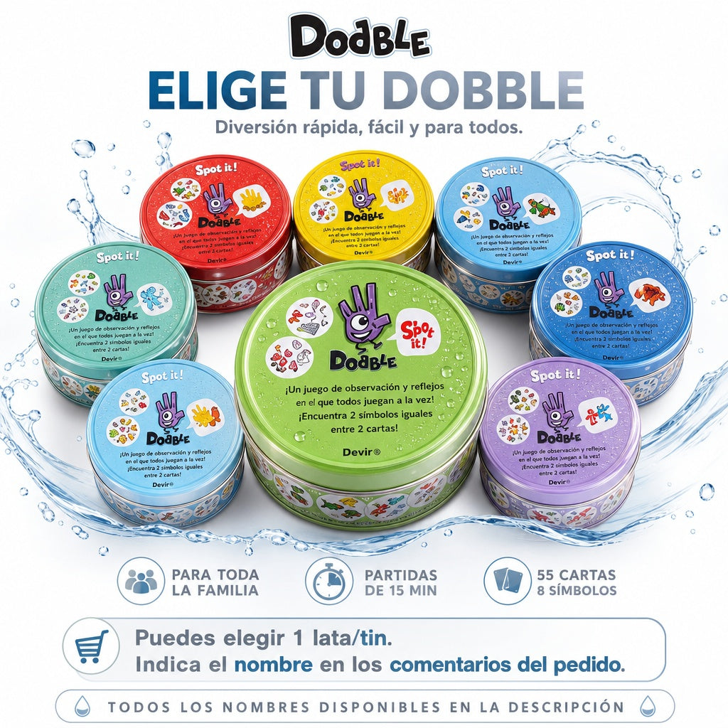 Juego De Mesa Dobble Spot It Varios Modelos A Eleccion