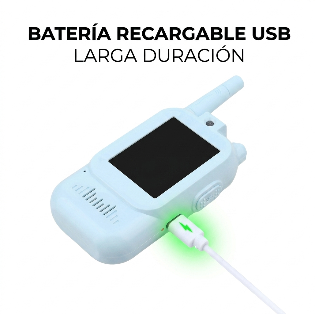 Walkie Talkie Video Camara Infantil Handy Recargable Hd X2