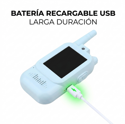 Walkie Talkie Video Camara Infantil Handy Recargable Hd X2