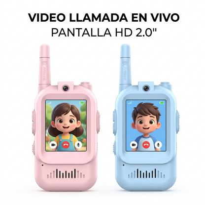 Walkie Talkie Video Camara Infantil Handy Recargable Hd X2