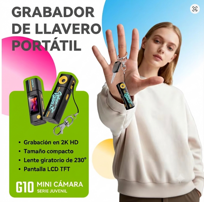 Mini Camara Digital Ccd Retro G10 Lente Giratorio 2k
