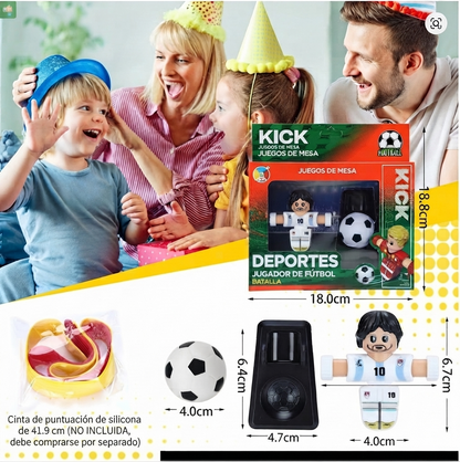 Fut Magic Set X2 Jugadores Spinner Con Pelota Y Base