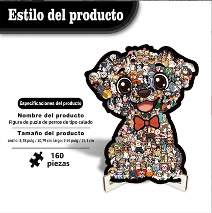 Rompecabezas De Madera Perro Calado Premium 160 Piezas