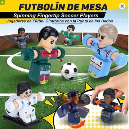 Fut Magic Set X2 Jugadores Spinner Con Pelota Y Base