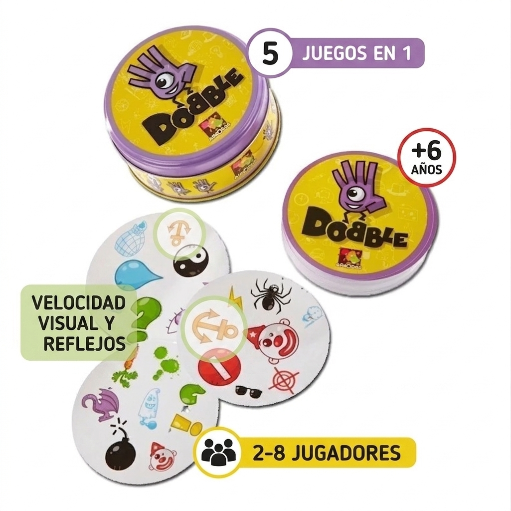 Juego De Mesa Dobble Spot It Varios Modelos A Eleccion
