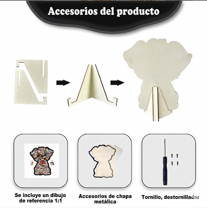 Rompecabezas De Madera 3d Perro Puzzle Premium 136 Piezas