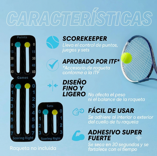 Marcador De Puntos Portátil Para Tenis Y Pádel