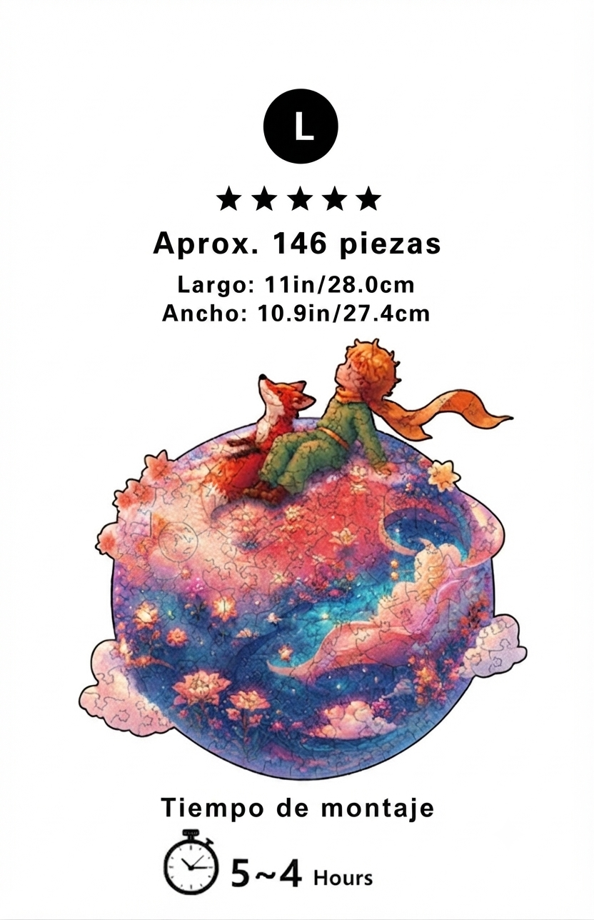 Puzzle Madera El Principito 3d Dificultad Alta
