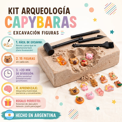 Kit Arqueología Niños Excavación Fósiles Figuras Sorpresa