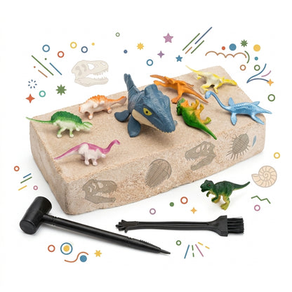 Kit Arqueología Niños Excavación Fósiles Figuras Sorpresa