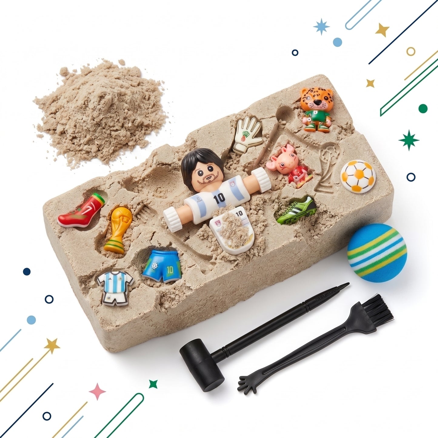 Kit Arqueología Niños Excavación Fósiles Figuras Sorpresa