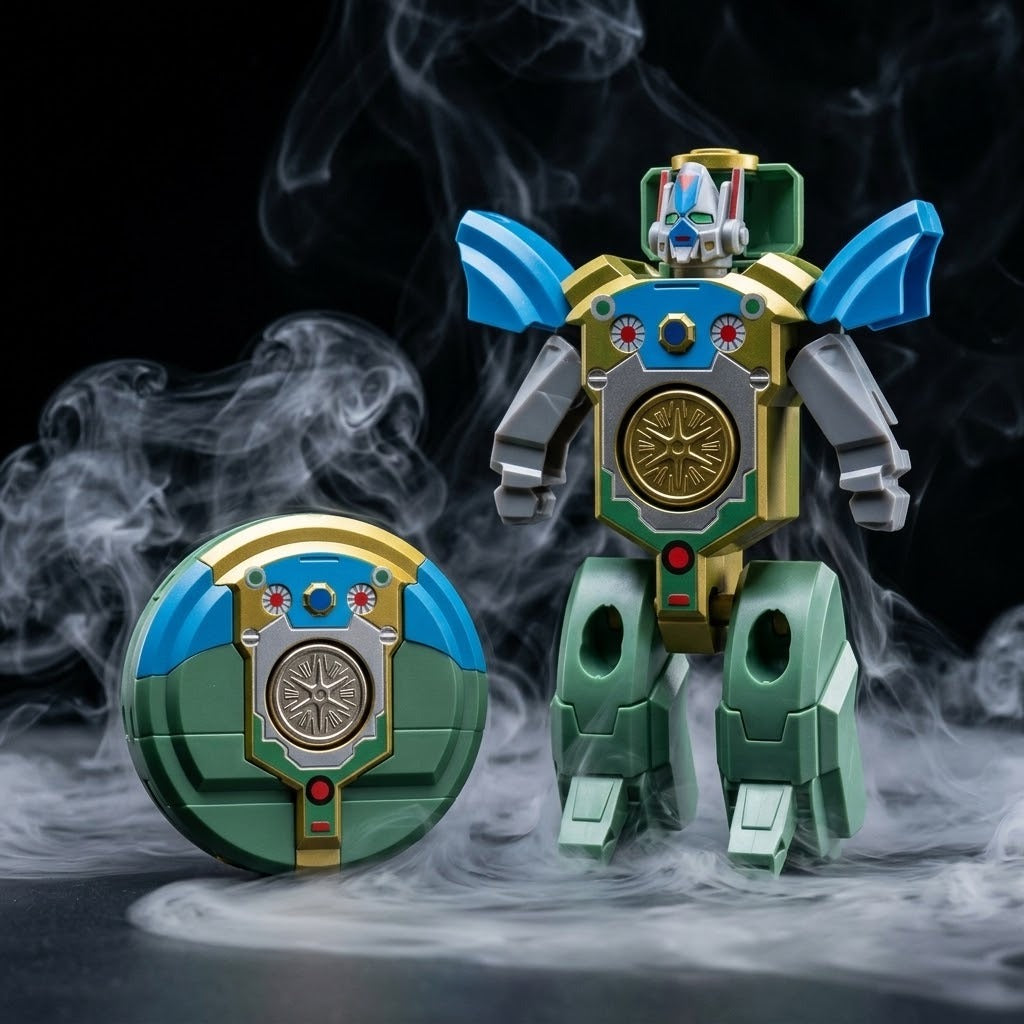 Pack X2 Robot Transformable Spinner Antiestrés Niños