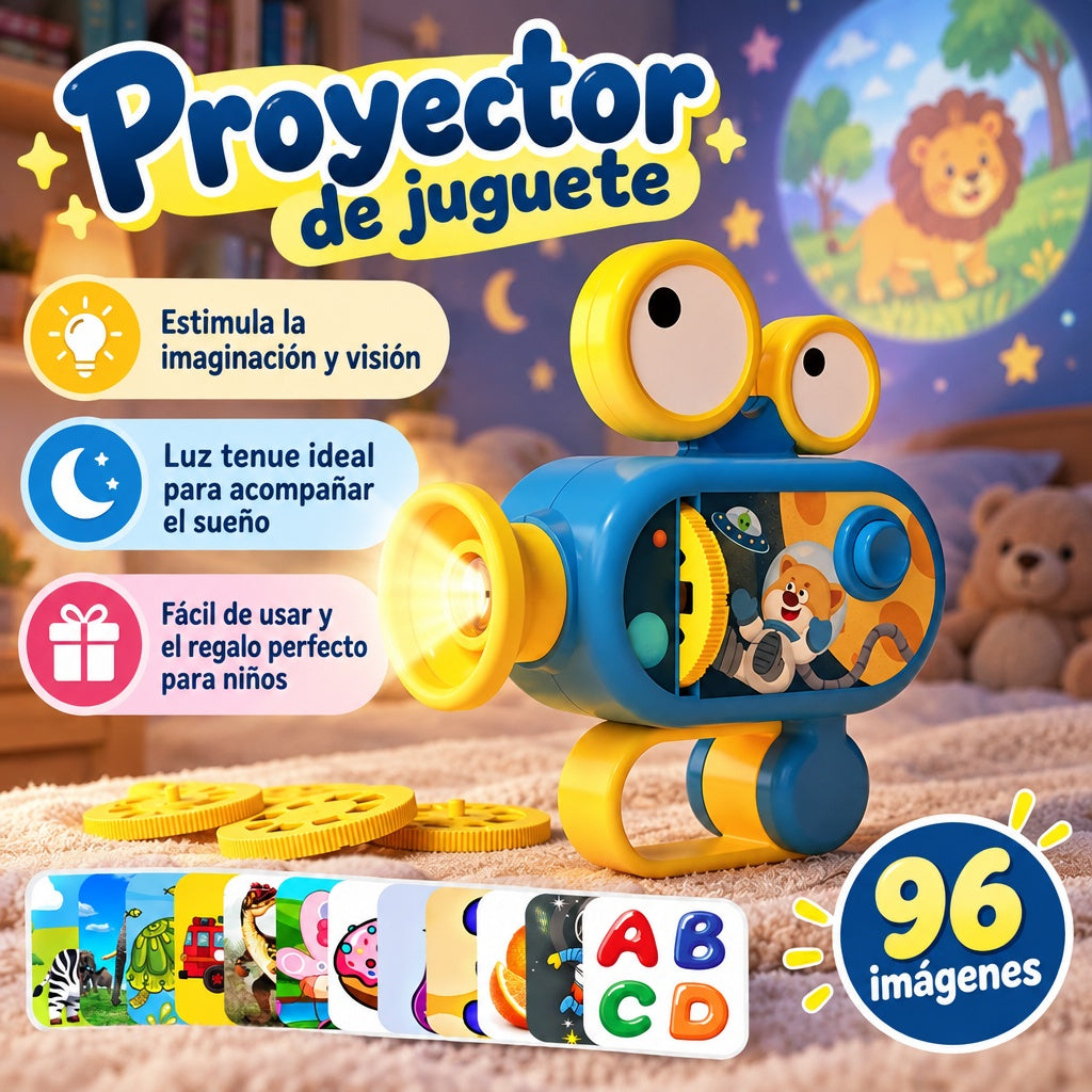 Linterna Proyector Infantil Juguete Led 96 Imágenes