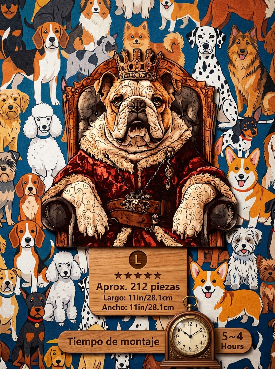 Rompecabezas Madera Bulldog Irregular Dificultad Alta