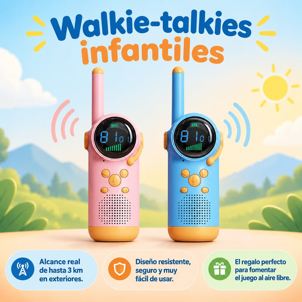 Walkie Talkie Infantil 3km Juego Aire Libre Regalo