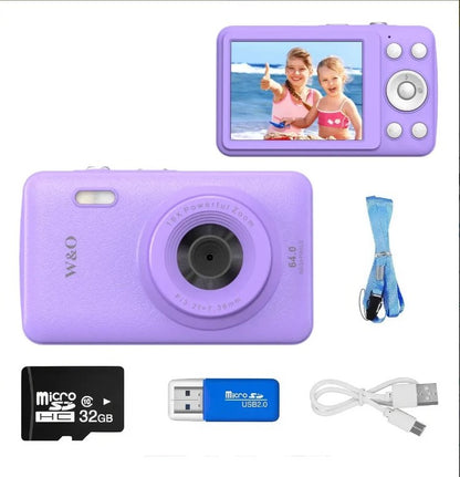 Cámara Digital W&o Q3 64mp 2.5k + Sd 32gb + Funda Regalo
