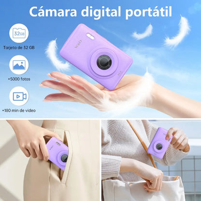 Cámara Digital W&o Q3 64mp 2.5k + Sd 32gb + Funda Regalo