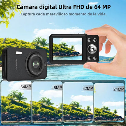 Cámara Digital W&o Q3 64mp 2.5k + Sd 32gb + Funda Regalo
