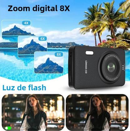 Cámara Digital W&o Q3 64mp 2.5k + Sd 32gb + Funda Regalo
