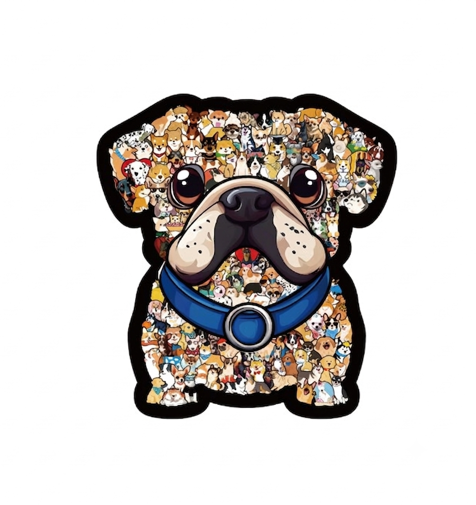 Rompecabezas De Madera 3d Perro Puzzle Premium 136 Piezas