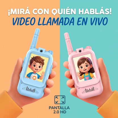 Walkie Talkie Video Camara Infantil Handy Recargable Hd X2
