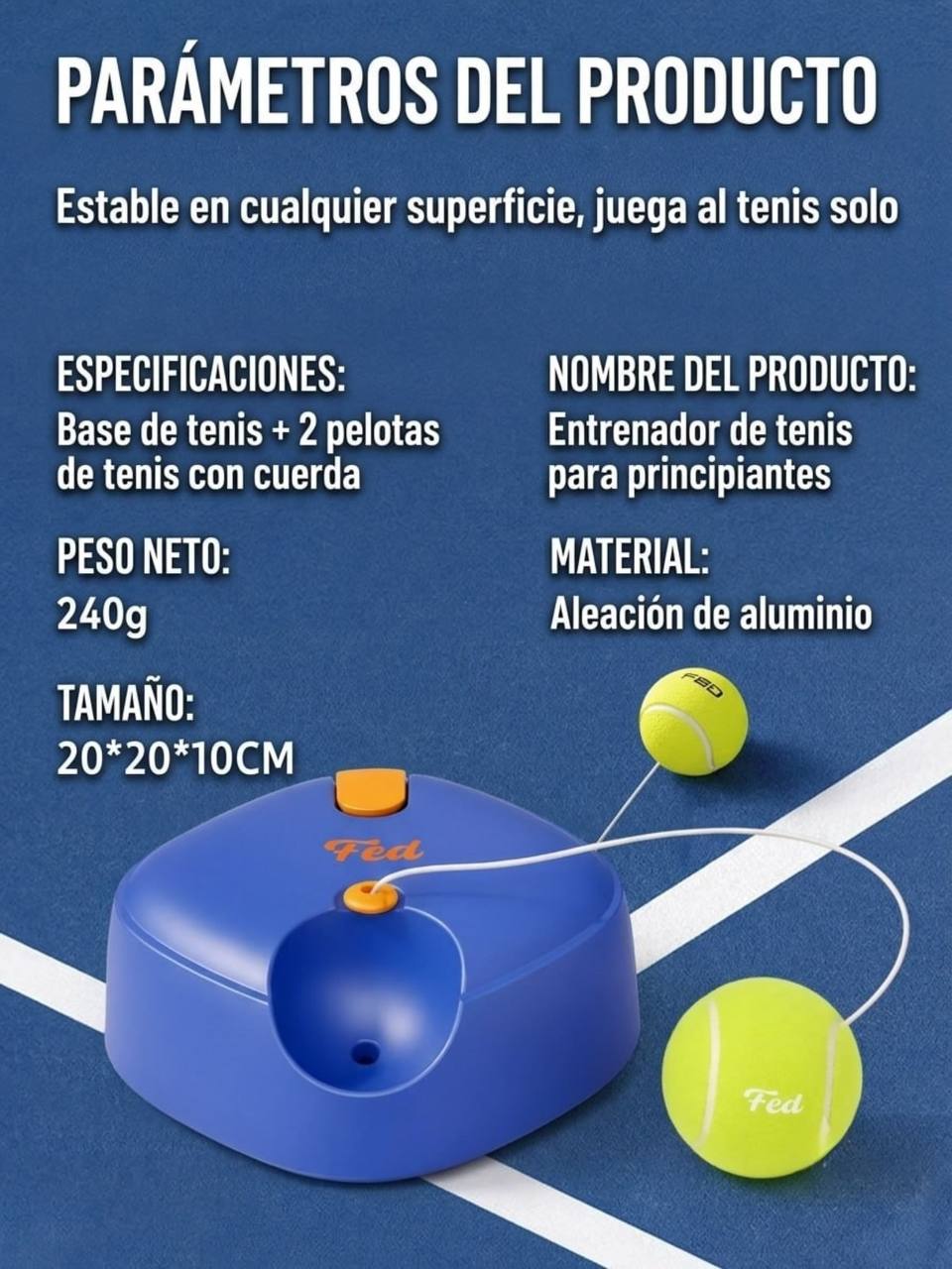 Base De Entrenamiento Con 2 Pelotas De Rebote - Azul