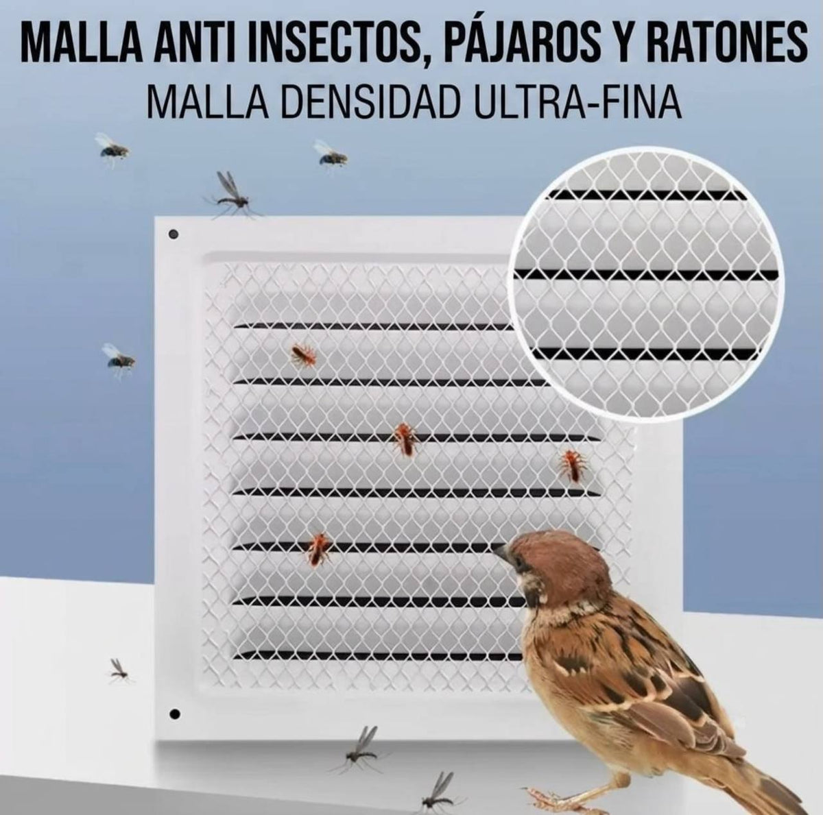 Rejilla Ventilacion Metalica Con Mosquitero