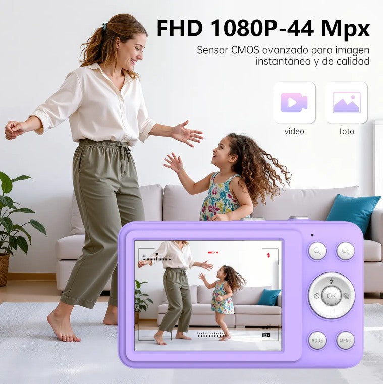 Cámara Digital W&o Q3 64mp 2.5k + Sd 32gb + Funda Regalo